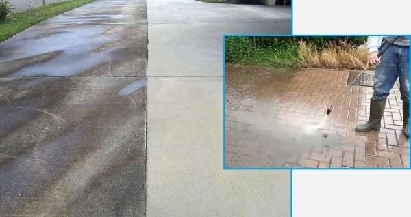 Houston-Power-Wash-Driveway-Thewoodlandshomerepairs - Handyman Repair Services The Woodlands